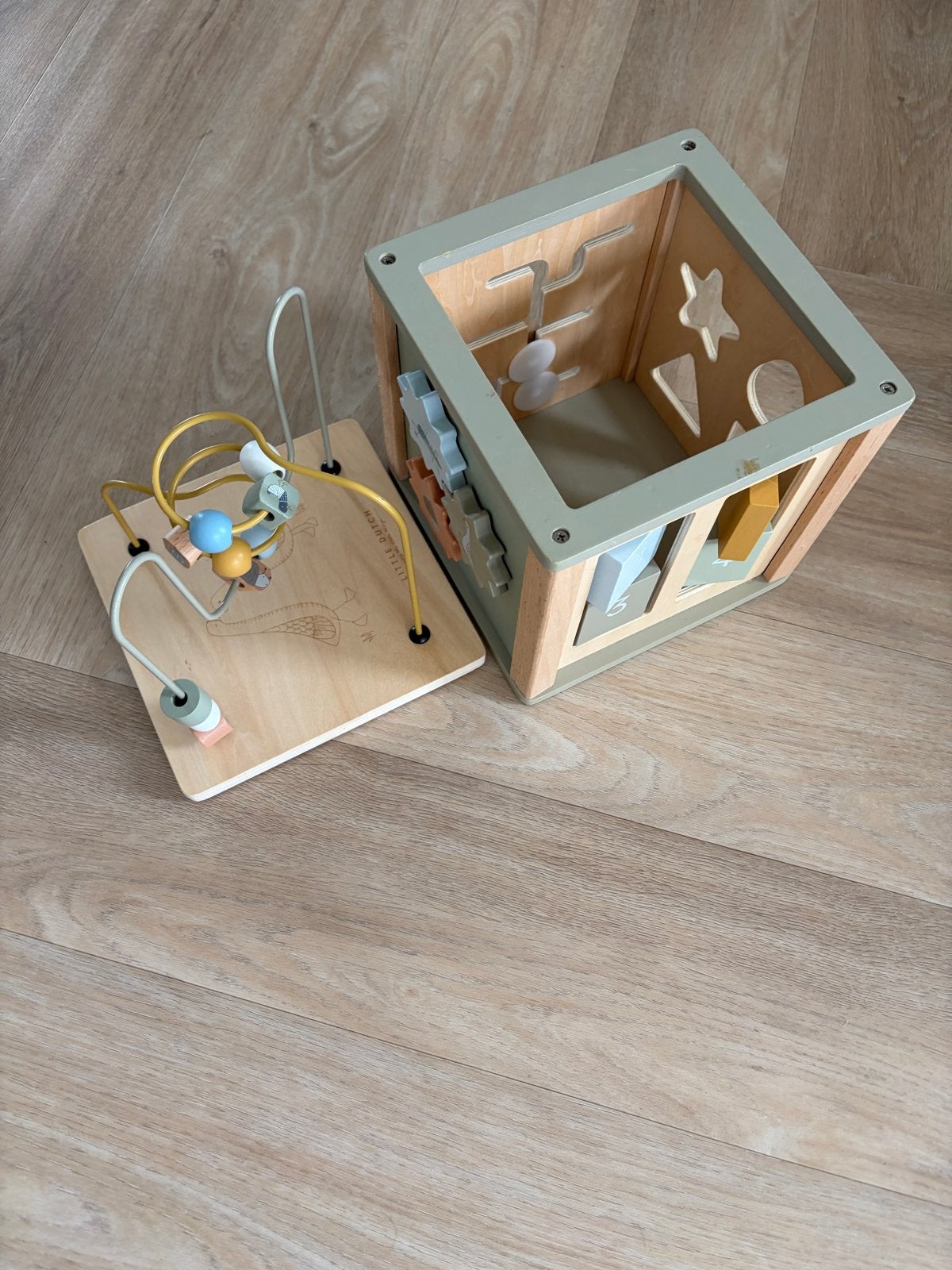 Little Dutch Houten Speelkubus met Kralenframe, Kinderen en Baby's, Speelgoed | Houten speelgoed, Ophalen of Verzenden, Gebruikt