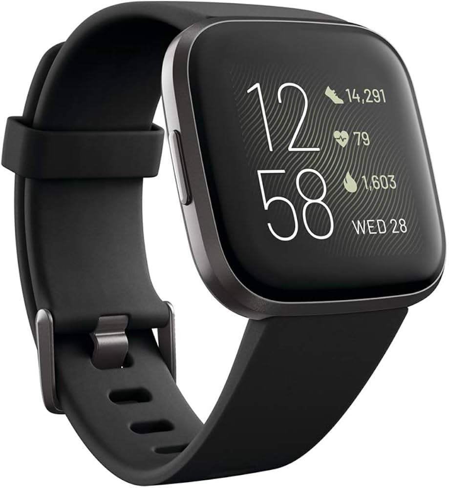 Fitbit Versa 2 Smartwatch Zwart - Zo goed als nieuw, Gebruikt, Zwart, Ophalen of Verzenden, Fitbit