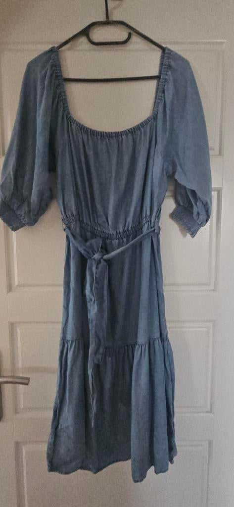 Miljuschka by Wehkamp spijkerjurk maat 40 off shoulder, Blauw, Miljuschka by Wehkamp, Zo goed als nieuw, Ophalen