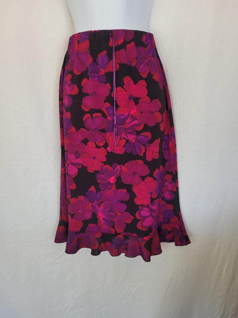 Prachtige rok roze-paars, bloemen mt 34/36 merk Number One, ., Paars, Ophalen of Verzenden, Zo goed als nieuw