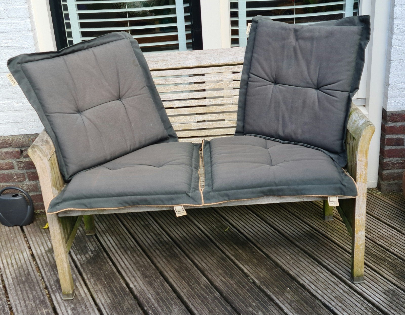 Twee sets van twee tuinkussens, Tuin en Terras, Tuinmeubel-accessoires, Ophalen, Gebruikt