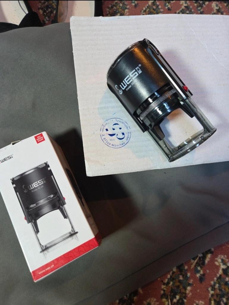 zelfinktende stempel van het merk WES,, Ophalen of Verzenden