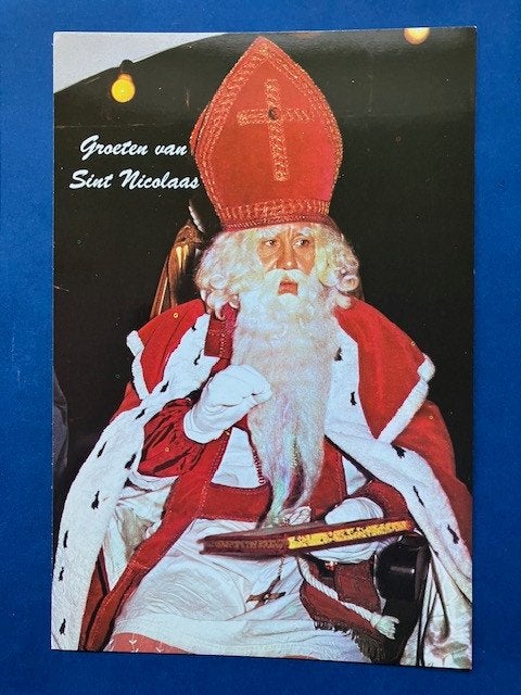 Sinterklaas is wat moe Groeten van Sint Nicolaas, Ophalen of Verzenden, 1960 tot 1980, Ongelopen, Overige thema's