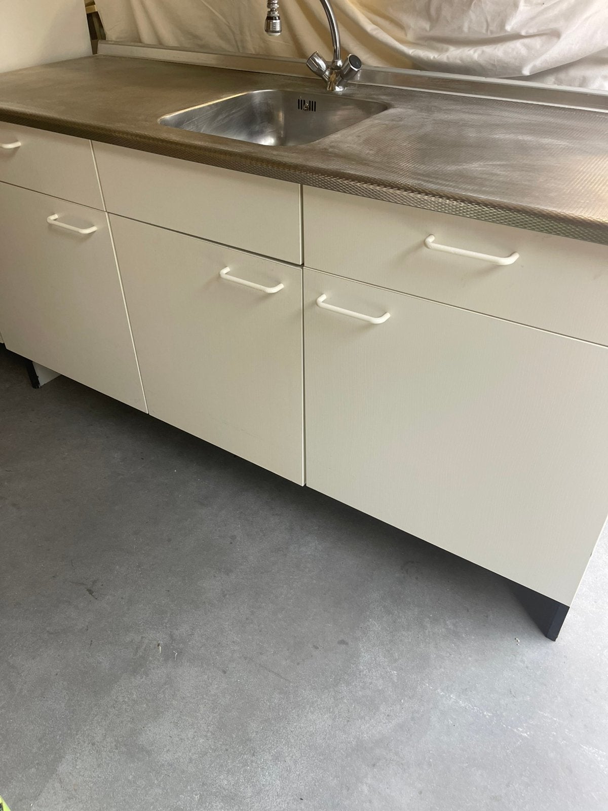 Keukenblokje bruynzeel, Ophalen, Gebruikt, Wit, Enkelwandige keuken