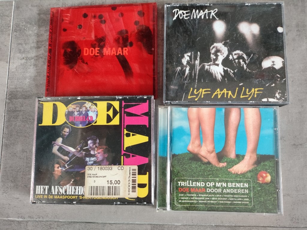 5 cd's van Doe Maar (zie foto's) 4 euro per stuk., Cd's en Dvd's, Ophalen of Verzenden, Zo goed als nieuw