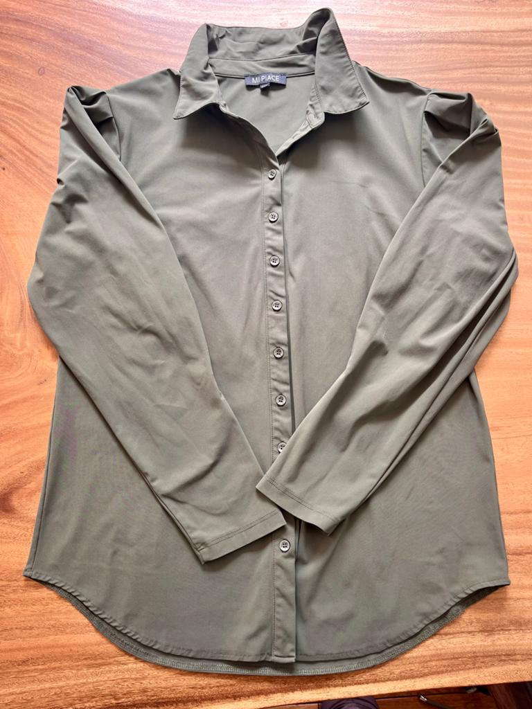 Mi Piace Broek en Blouse maat 44- groen, Maat 42/44 (L), Ophalen of Verzenden, Zo goed als nieuw, Lang