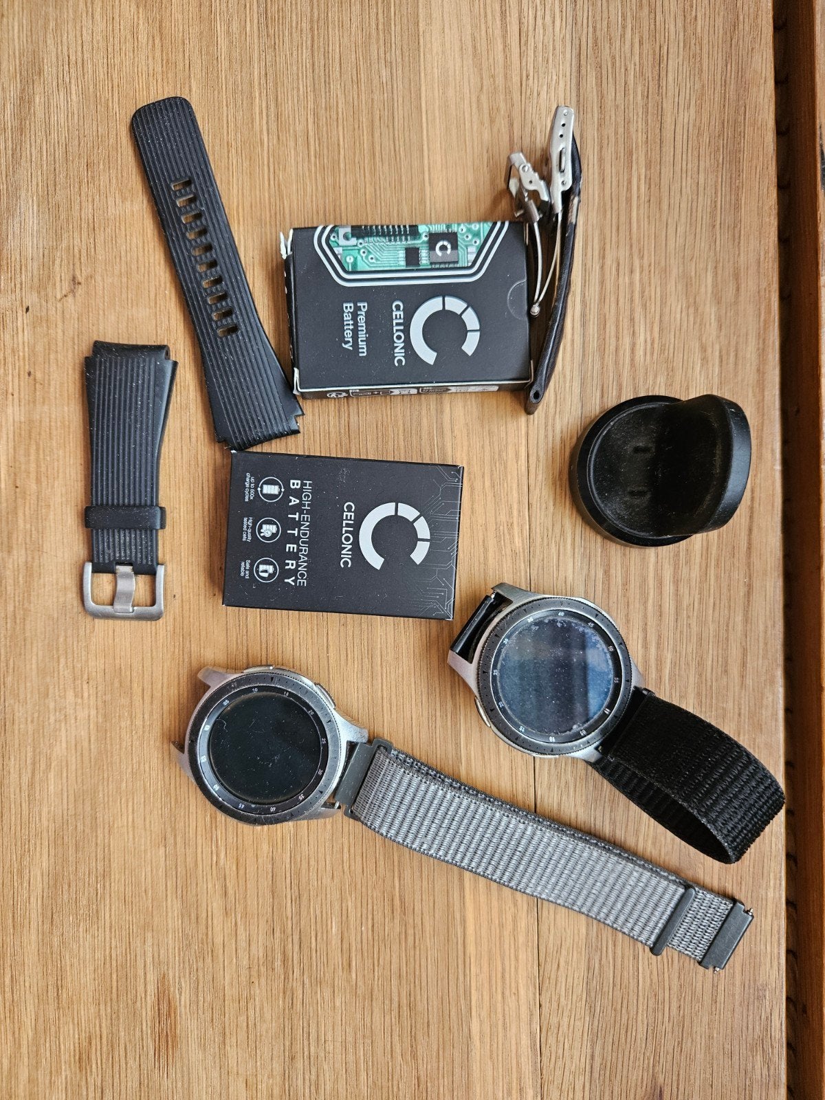 Samsung Galaxy watch, Ophalen of Verzenden, Gebruikt, Zwart, Android