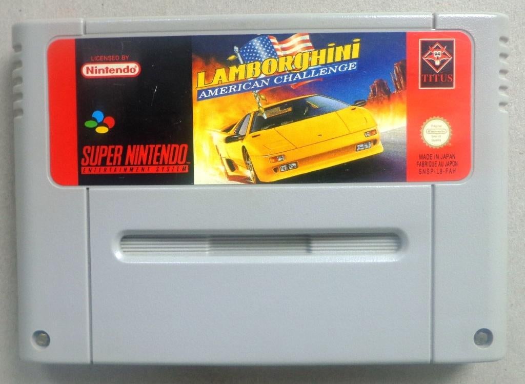 Lamborghini American Challenge voor de Super Nintendo, Spelcomputers en Games, Games | Nintendo Super NES, Gebruikt, 1 speler