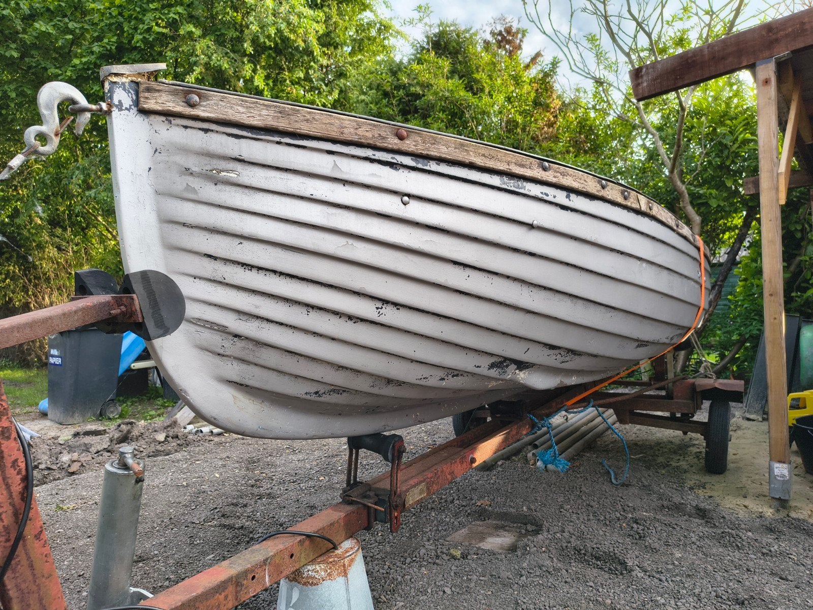 Klassieke boot van polyester met trailer, Tickets en Kaartjes, Recreatie | Pretparken en Attractieparken, Drie personen of meer