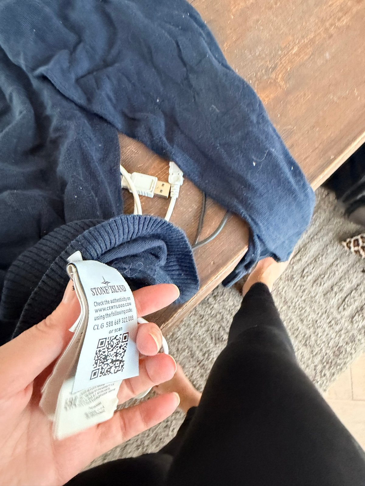 Stone Island Jongens Trui Maat 170 - Donkerblauw, Ophalen of Verzenden, Gebruikt, Jongen, Trui of Vest