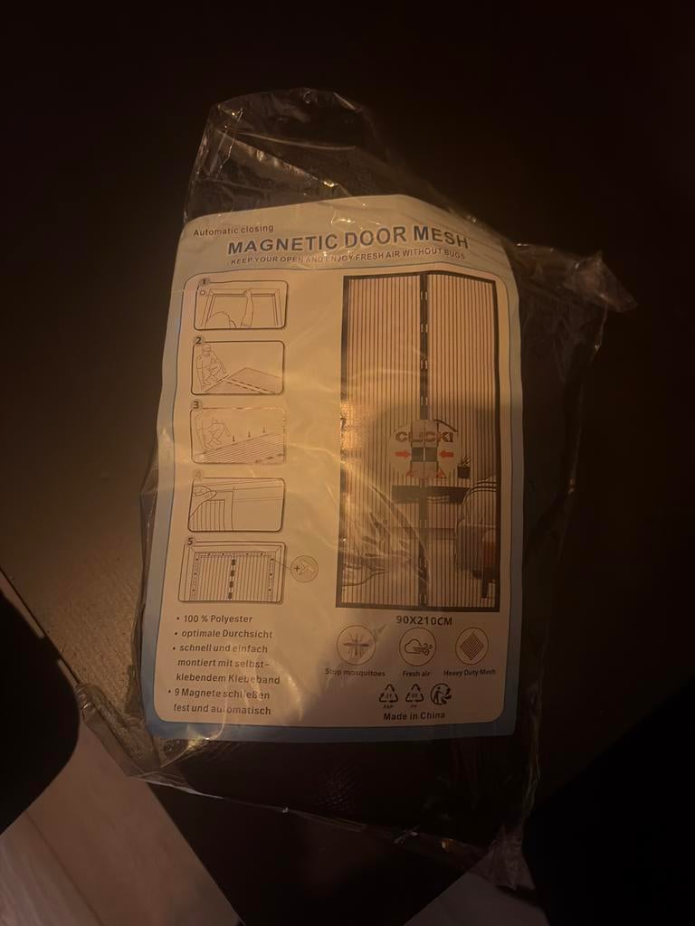 Magnetische Hordeur 90x210cm - Nieuw in Verpakking, 80 tot 100 cm, Hordeur, Nieuw, Ophalen of Verzenden