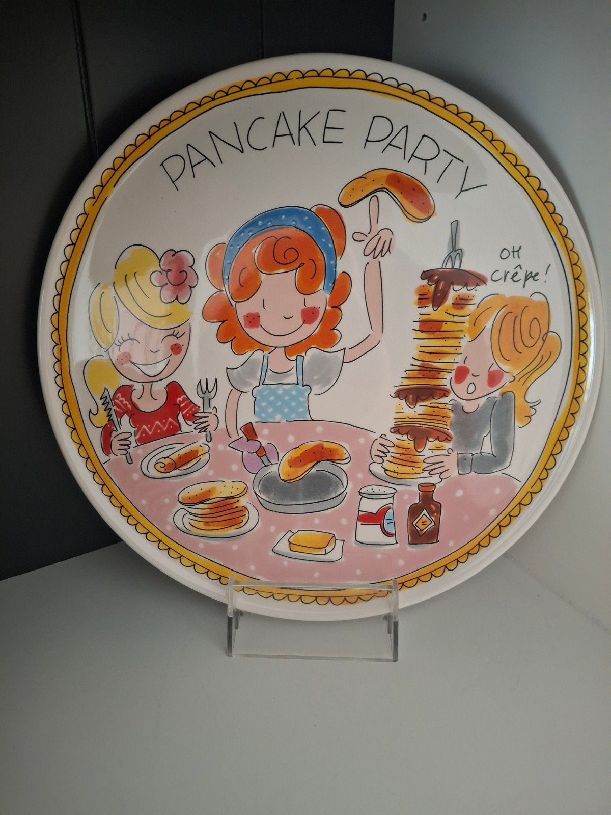 Pannenkoekenbord "Pancake Party" - Keramiek, Ophalen
