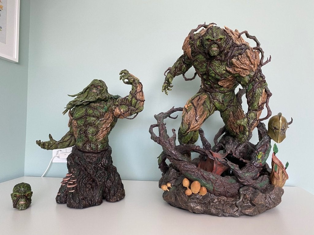 XM Studios Swamp Thing 1/4 met swap out bust, Ophalen, Gebruikt, Tv, Beeldje, Replica of Model