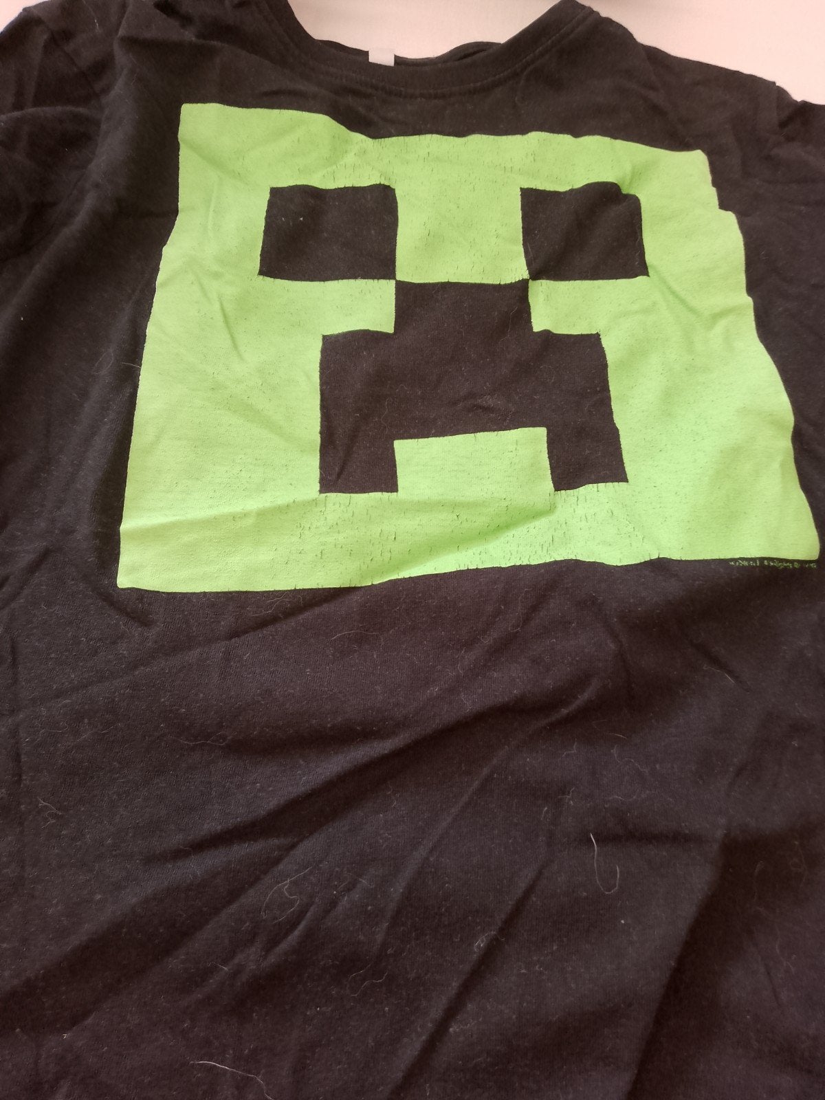 Minecraft Creeper T-shirt - Maat 8/9 jaar, Ophalen of Verzenden, Gebruikt, Mojang, Jongen of Meisje