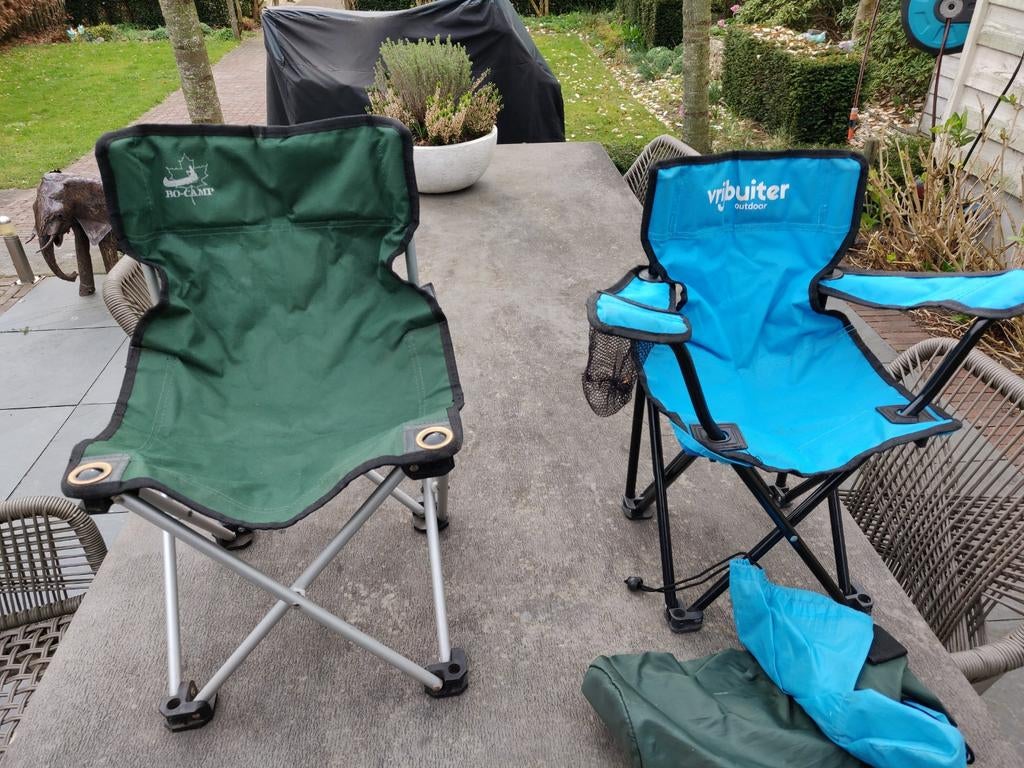 2 opvouwbare campingstoelen voor kinderen, Ophalen of Verzenden, Gebruikt, Campingstoel