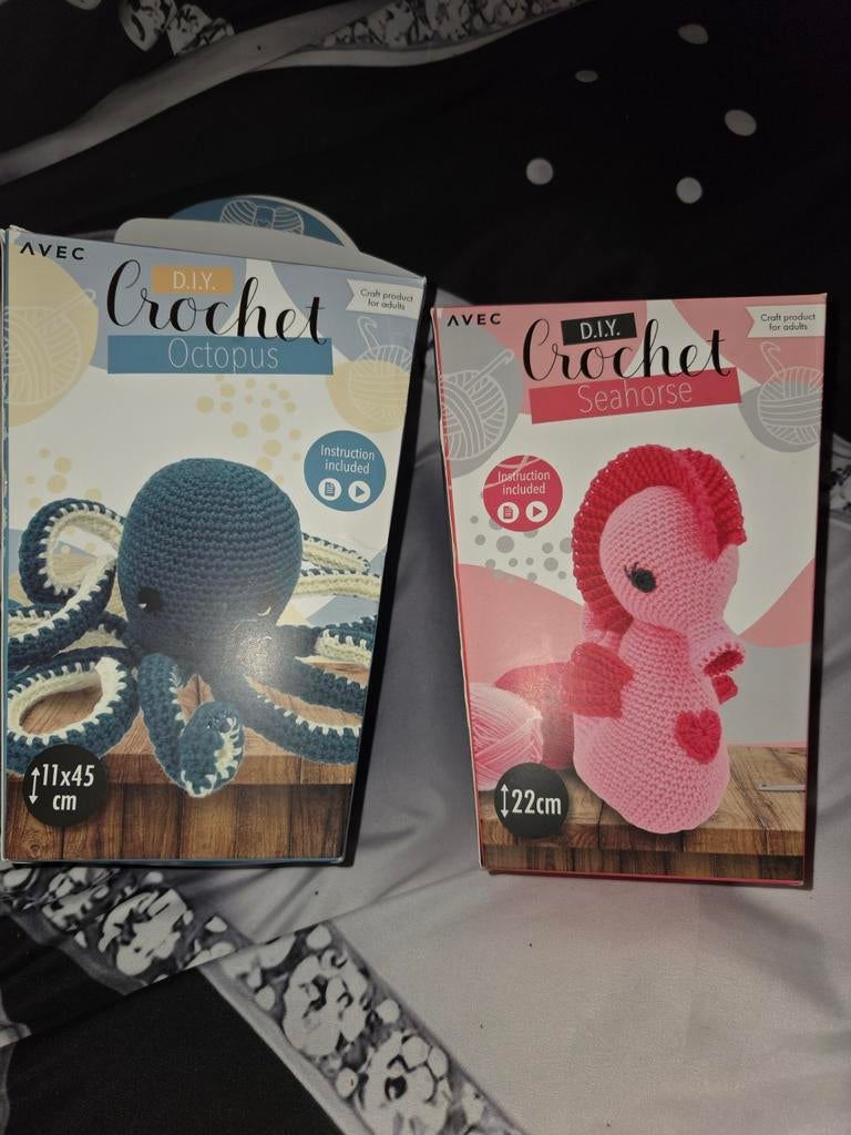 Zelf haken een seahorse en octupus, Ophalen, Nieuw, Haken, Patroon of Boek
