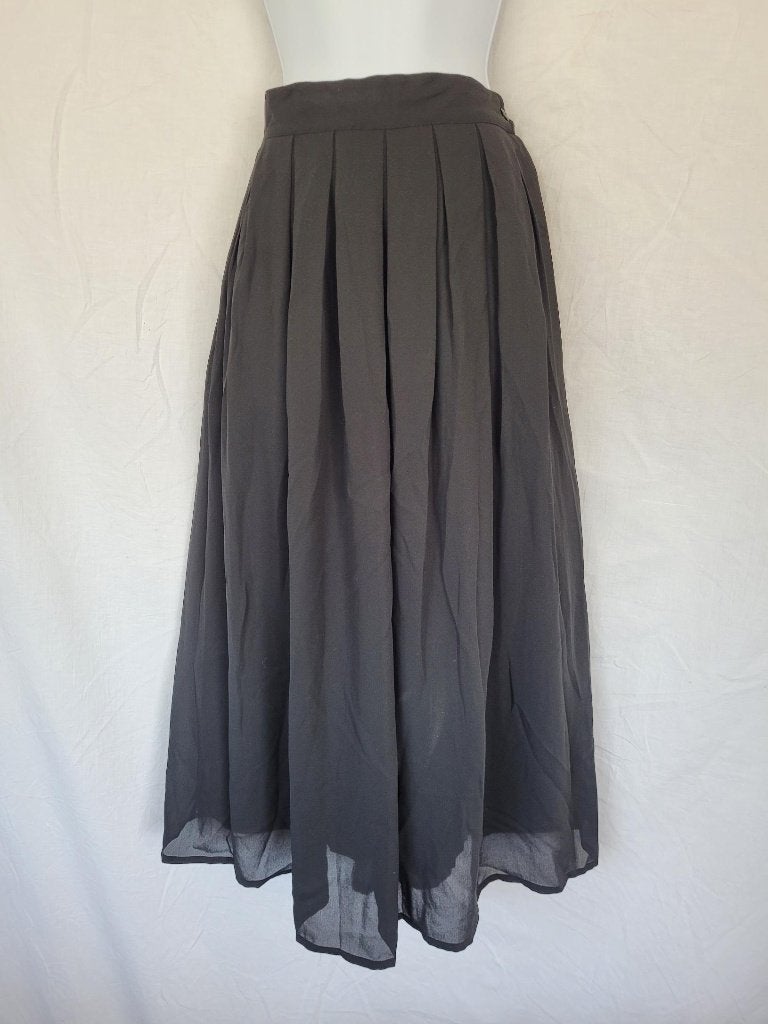 Mooie zwarte ouderwetse bandplooirok mt 42 merk Grace, Carnaval, ., Maat 42/44 (L), Ophalen of Verzenden
