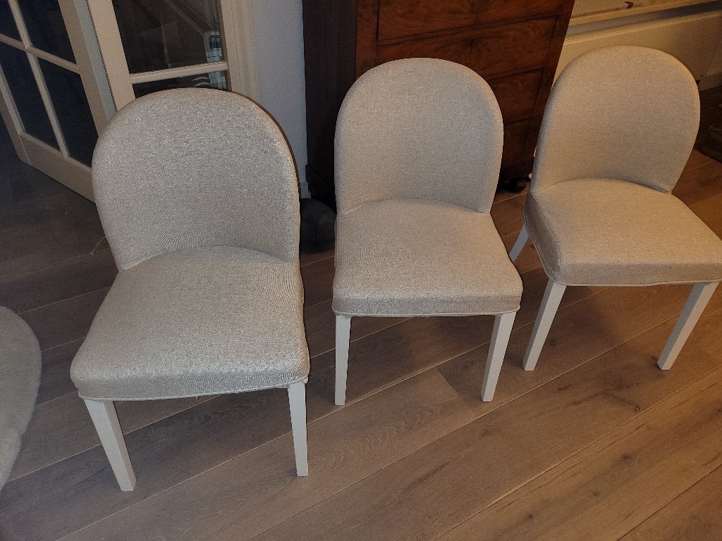 IKEA Rosentorp 3 eetkamerstoelen, Ophalen, Hout, Drie, Wit