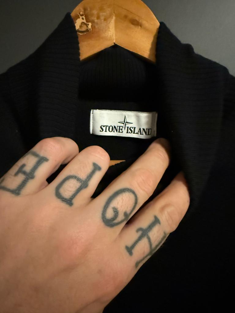 Stone Island Coltrui Zwart Maat M, Ophalen, Zo goed als nieuw, Maat 48/50 (M), Zwart