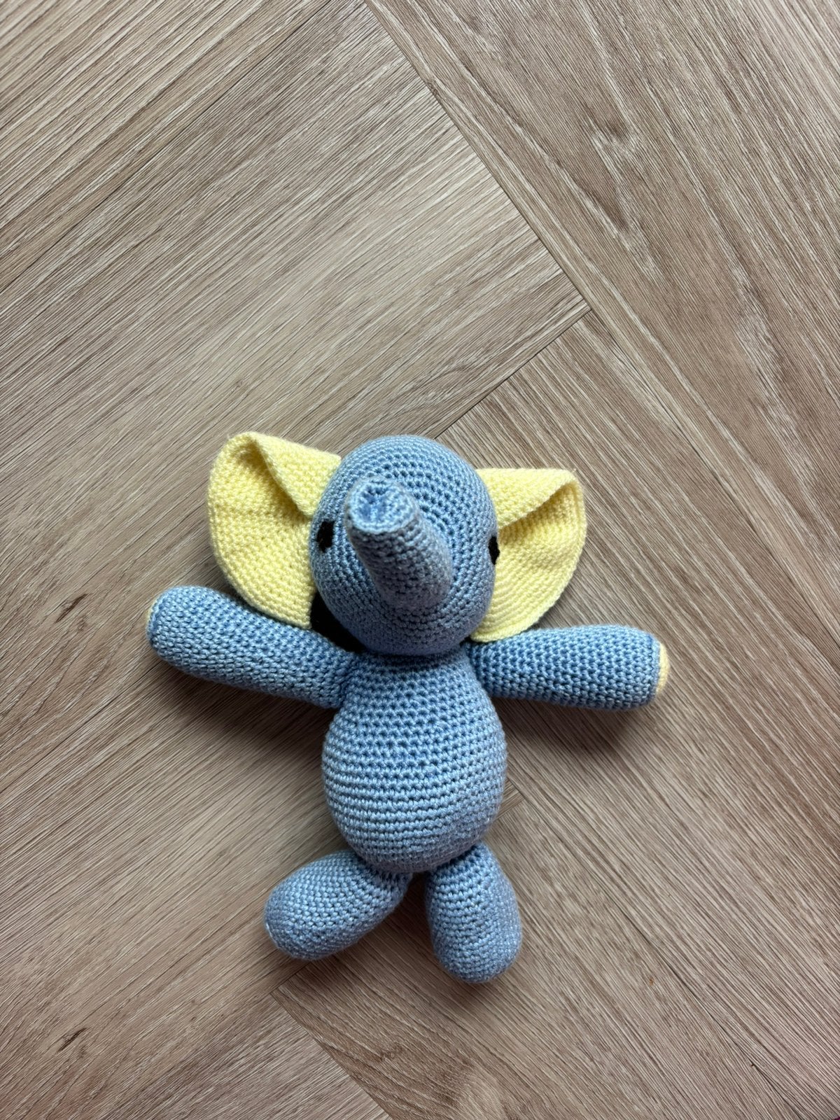 Gehaakte olifant, Ophalen, Blauw, Zo goed als nieuw, Middelgroot (20 tot 80 cm)
