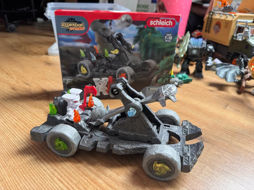 Schleich Eldrador 42618 Lava Katapult - Mist 1 kogel, Kinderen en Baby's, Speelgoed | Actiefiguren, Ophalen, Zo goed als nieuw