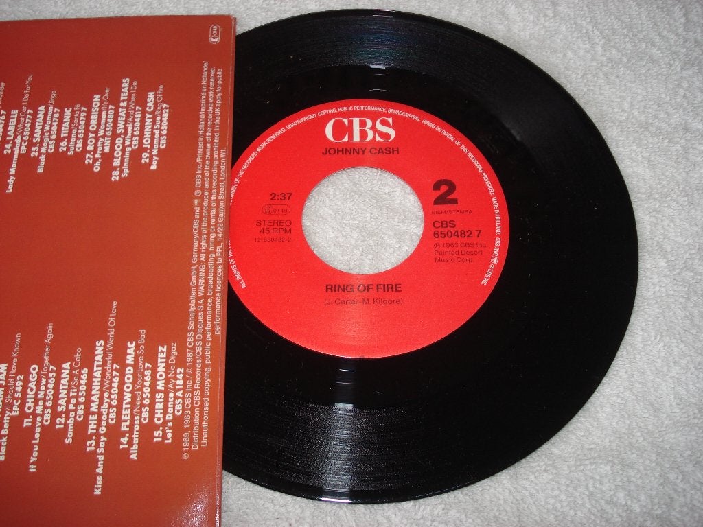 Johnny Cash   Ring Of Fire     CBS, Fotohoes, Ophalen of Verzenden, Zo goed als nieuw, Country en Western