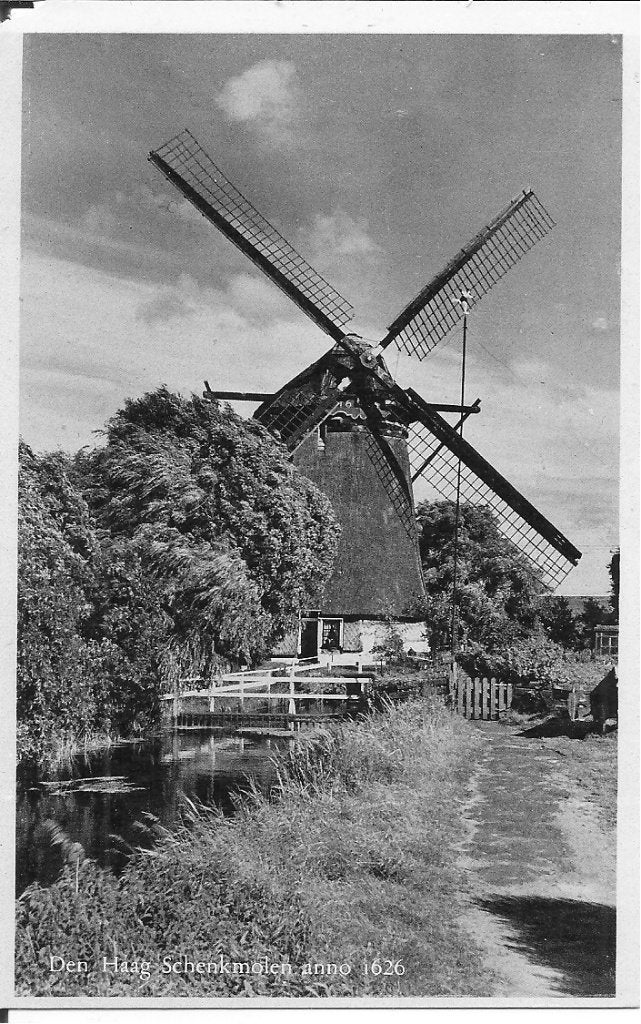 Oude Ansichtkaart Den Haag Schenkmolen anno 1626, Ophalen of Verzenden, 1960 tot 1980, Ongelopen, Zuid-Holland