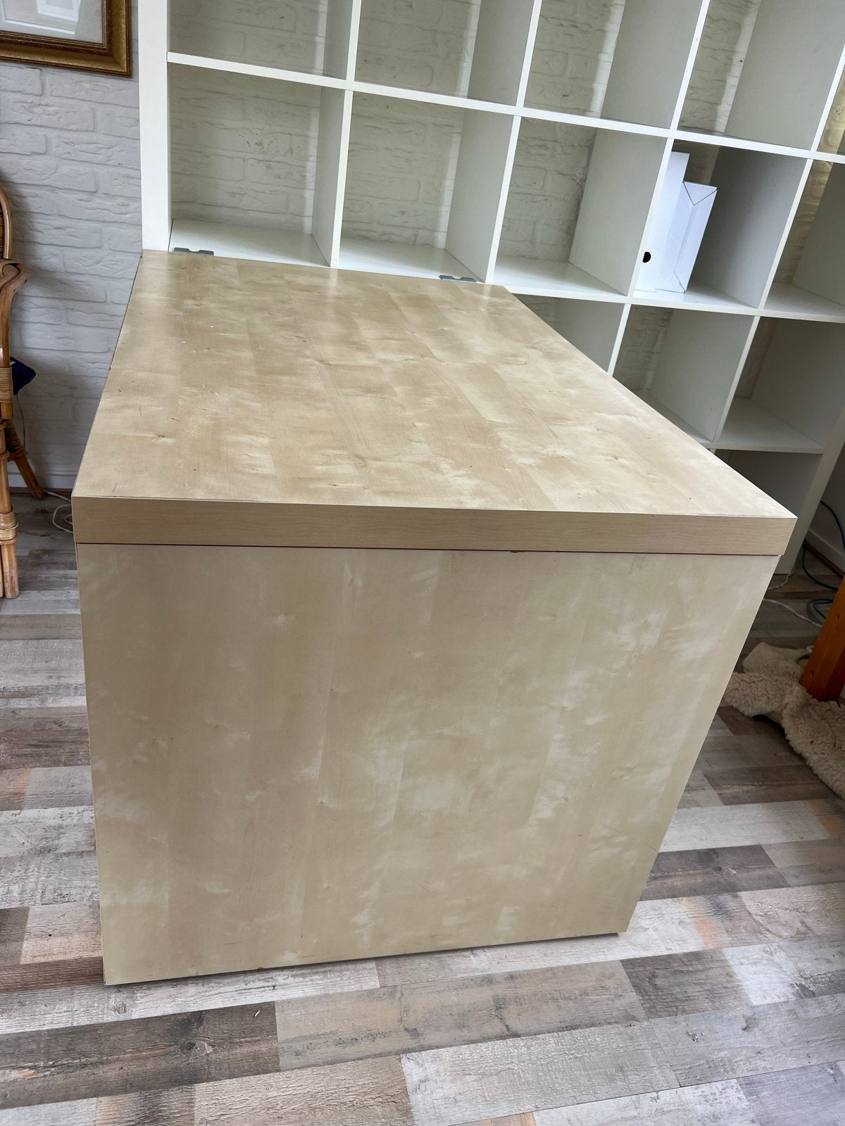 Bureau blad voor Billy boekenkast, berken kleur, Ophalen, Opzetstuk, Gebruikt, Hout