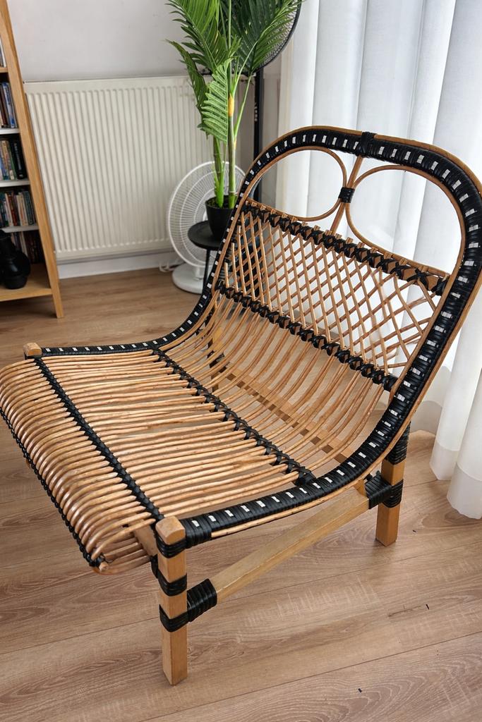 Rotan fauteuil, Huis en Inrichting, Banken | Sofa's en Chaises Longues, Ophalen, Eenpersoons, Ibiza bohemian bali, Riet of Rotan