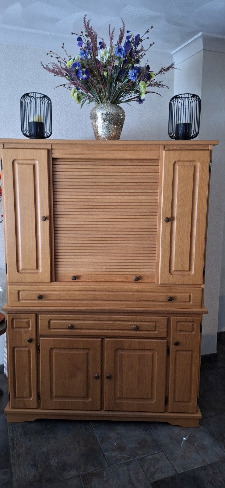 Computerkast met rolluik en opbergruimte - H172xB122xD62, Huis en Inrichting, Ophalen