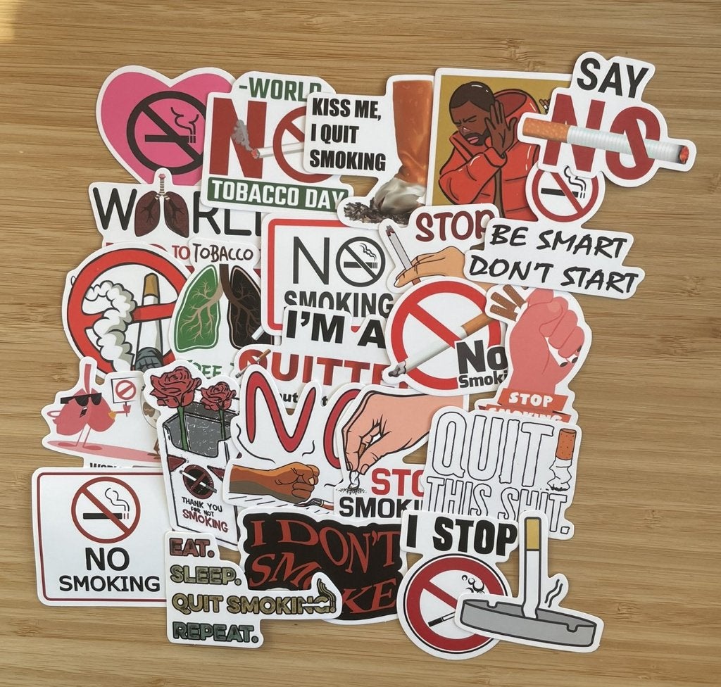 Stop met roken, No Smoking, Quit smoking stickers, Verzenden, Nieuw