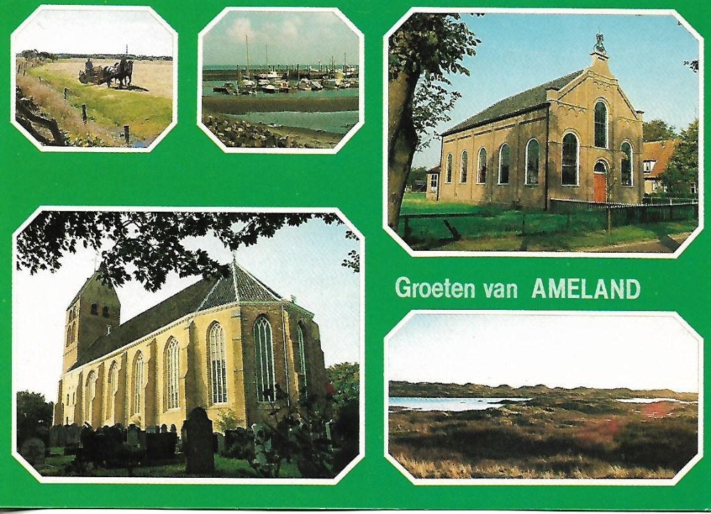 Ameland- -5-luik., Verzenden, 1980 tot heden, Gelopen, Waddeneilanden
