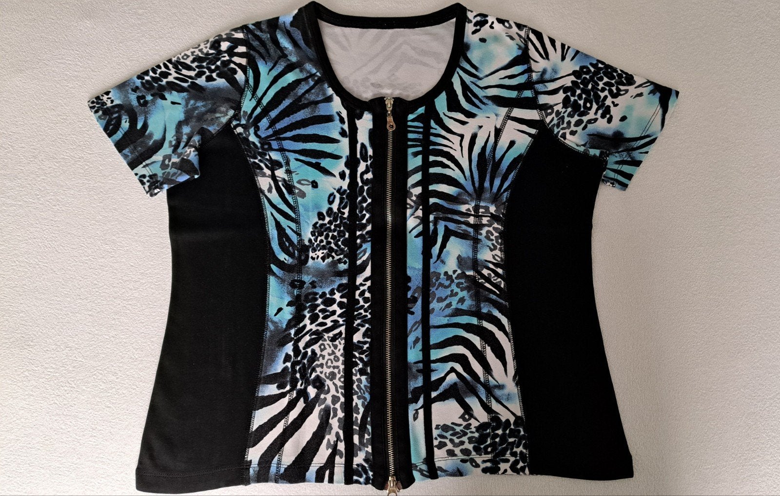 Vest / shirt met korte mouwen, mt. 46, Meerkleurig, Maat 46/48 (XL) of groter, Ophalen of Verzenden, Zo goed als nieuw