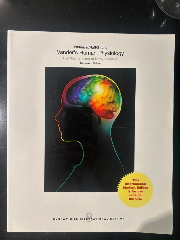 Vanders Human Physiology - Widmaier, 9781259080821, Ophalen of Verzenden, Beta, Zo goed als nieuw, WO