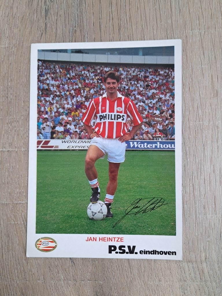 spelerskaart PSV Jan Heintze, Verzamelen, Ophalen of Verzenden, Zo goed als nieuw, PSV, Spelerskaart