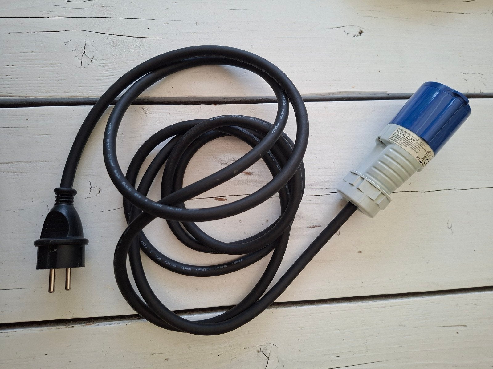 CEE verloopkabel 3 meter, Ophalen of Verzenden, Zo goed als nieuw, Kabel of Snoer