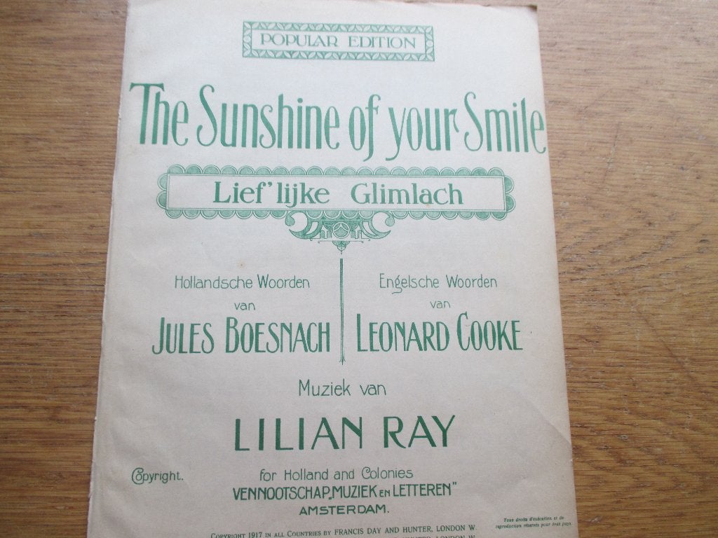 The sunshine of your smile, Ophalen of Verzenden, Gebruikt, Artiest of Componist, Populair