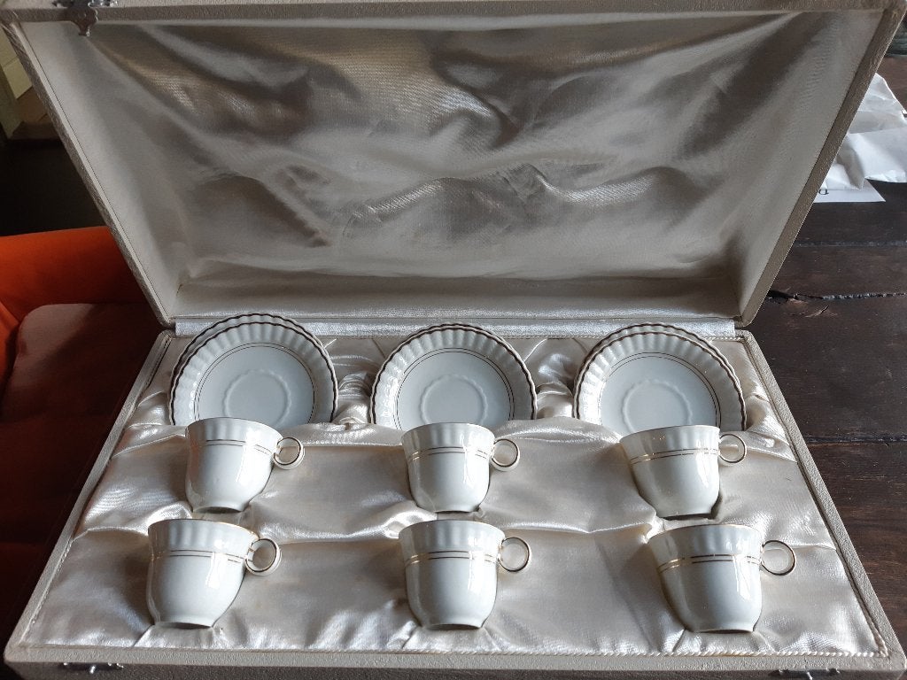 Thee servies B & Co Limoges France - in luxe koffer. 1900, Antiek en Kunst, Ophalen of Verzenden