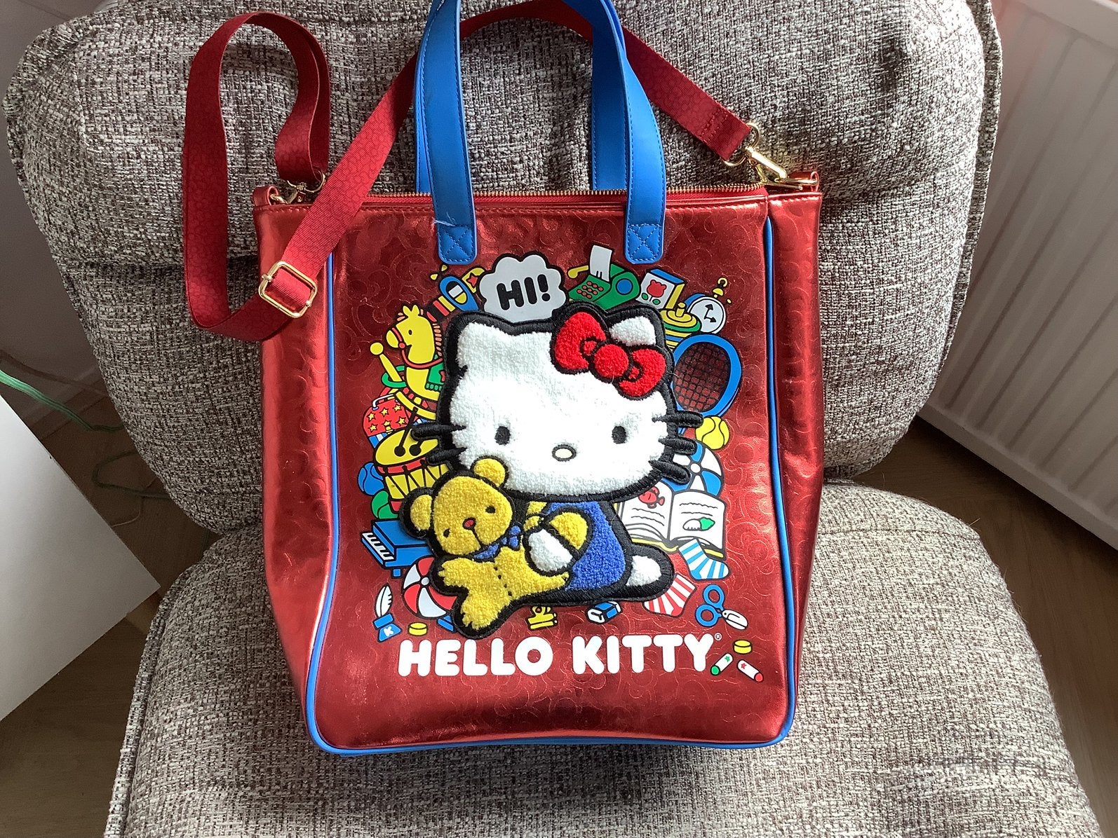 Loungefly Hello Kitty 50th anniversary schoudertas, Ophalen of Verzenden, Nieuw, Rood, Shopper