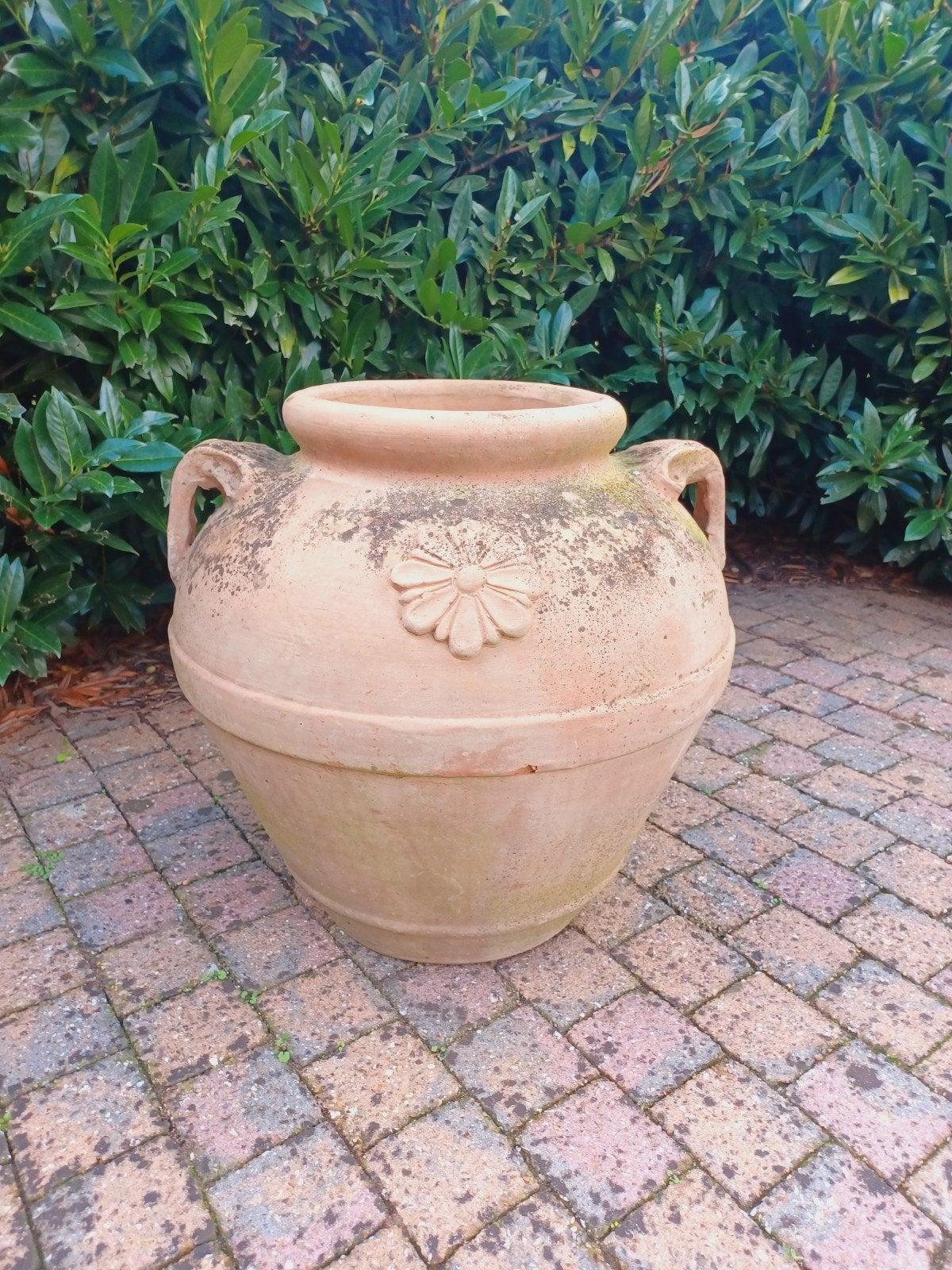 ❤️ 2 prachtige Italiaanse terracotta kruiken potten 53 cm, Ophalen, Gebruikt, 40 cm of meer, Rond