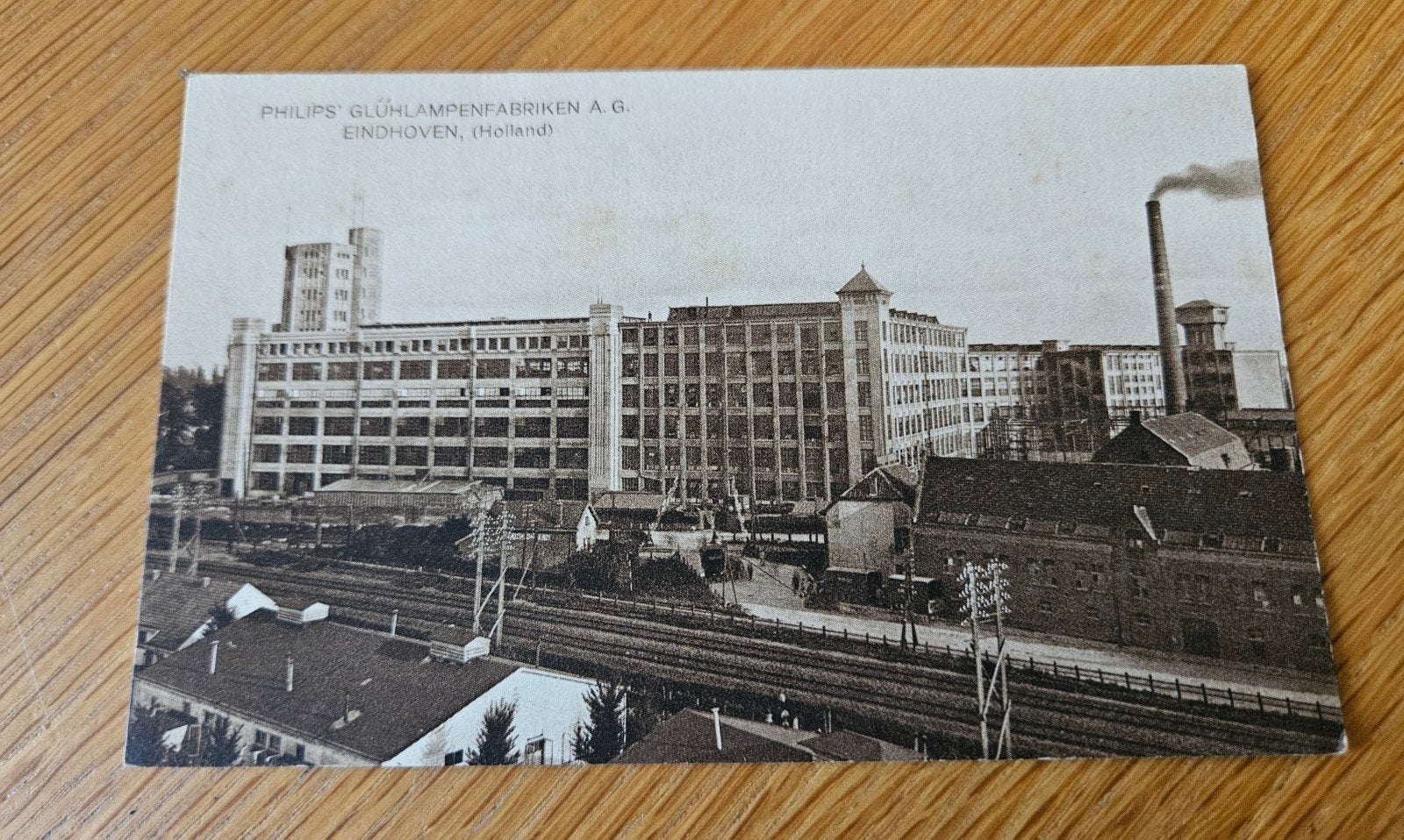 Oude ansichtkaart Philips Gloeilampenfabrieken Eindhoven, Verzenden, 1940 tot 1960, Ongelopen, Noord-Brabant