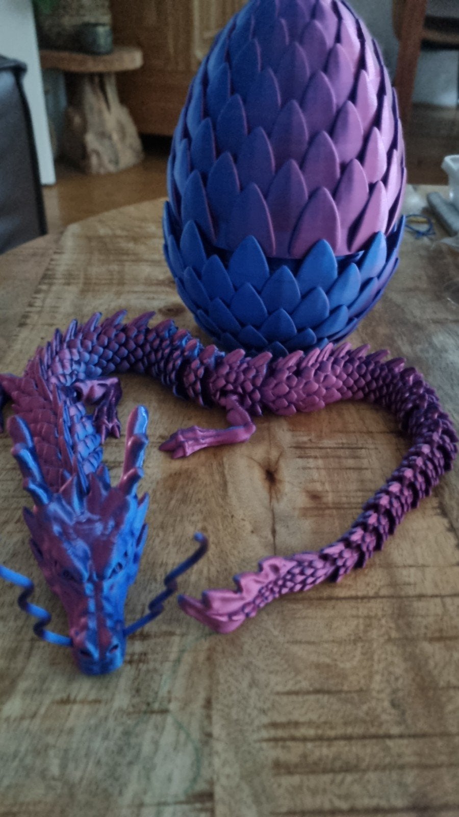 Grote 3D-geprinte draak met ei, 60 cm, Ophalen of Verzenden, Nieuw