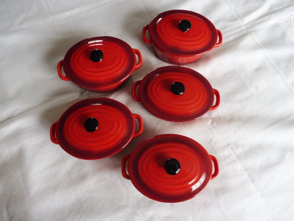 5 leuke ovenschaaltjes oven schaal schaaltje patévorm paté, Huis en Inrichting, Ophalen, Zo goed als nieuw, Overige stijlen, Schaal of Schalen
