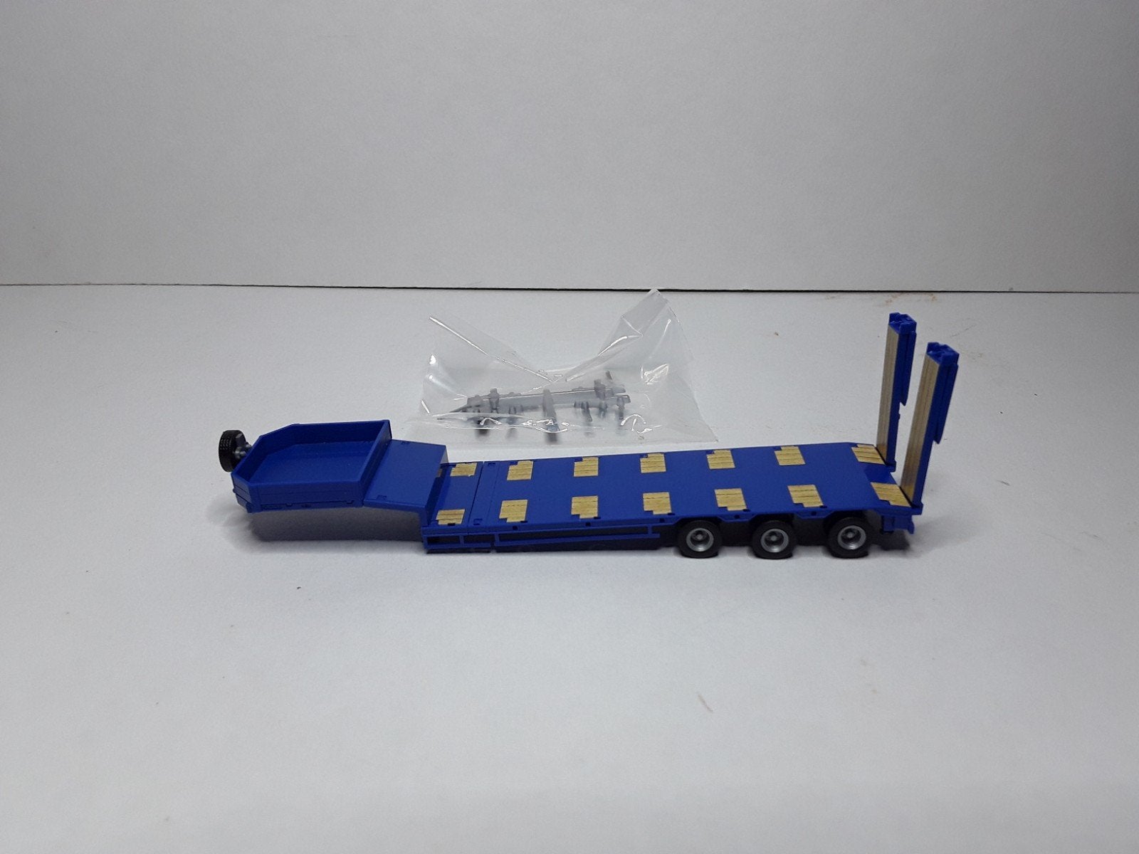 HERPA Goldhofer 3as uitschuifbare semidieplader donkrtblauw, Ophalen of Verzenden, Nieuw, Bus of Vrachtwagen, Herpa