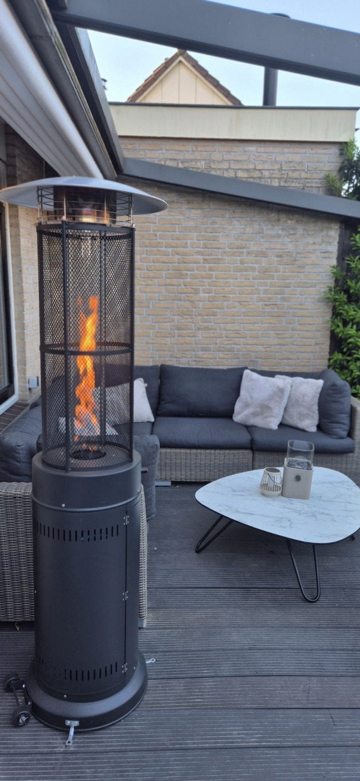 Terrasheaters huren of kopen (Eurom bj 2026), Tuin en Terras, Ophalen of Verzenden, Zo goed als nieuw, Gas, Vloer