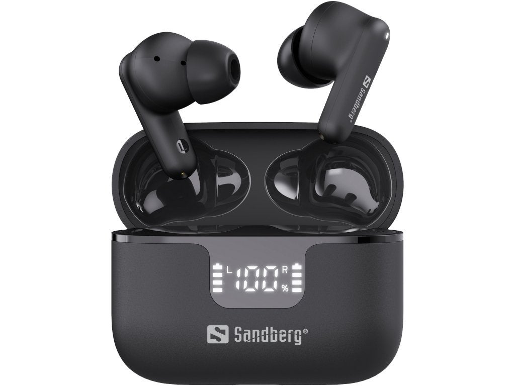Wireless Earbuds ANC+ENC, Sasndberg A/S, Bluetooth, Zwart, https://sandberg.world/nl-nl/product/wireless-eearbuds-ancenc