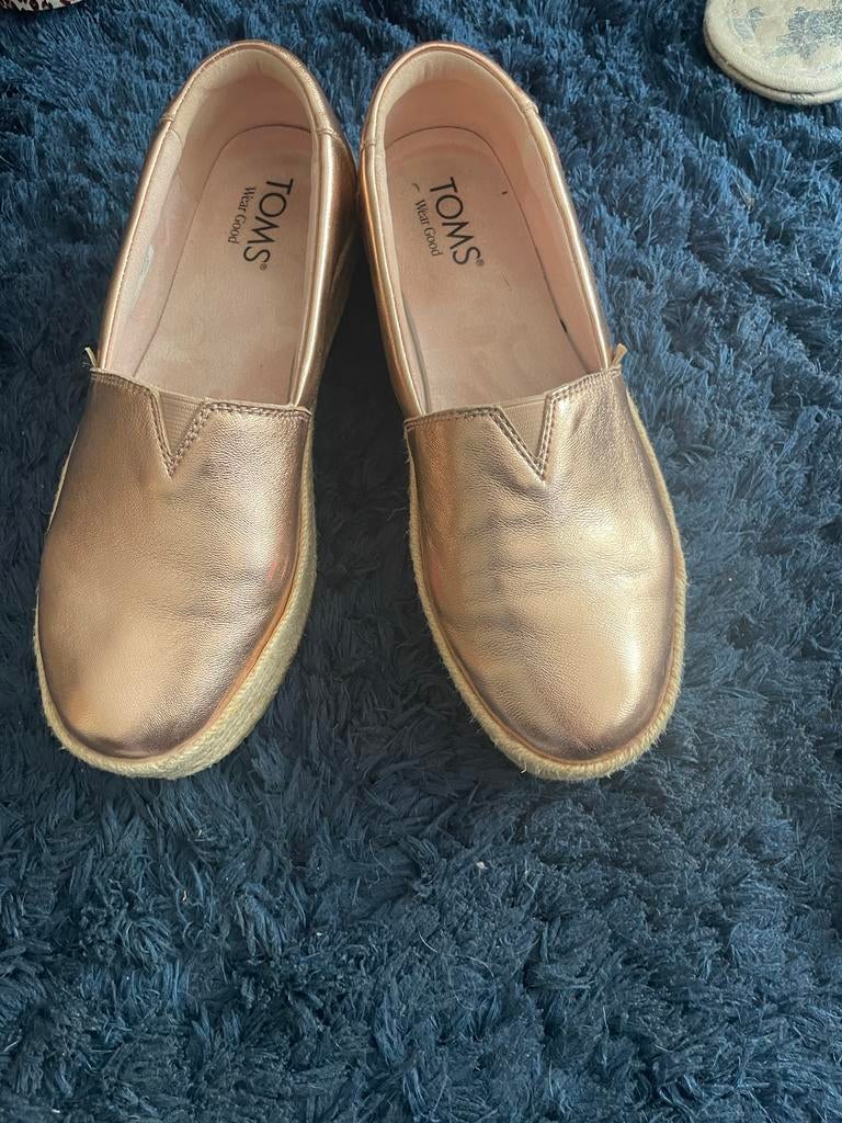 TOMS Espadrilles Roségoud Maat 38, Ophalen of Verzenden, Zo goed als nieuw, Overige kleuren, Espadrilles of Moccasins