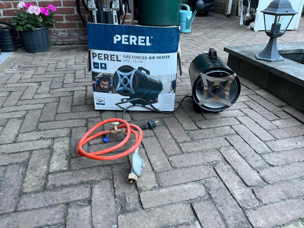 Perel Gas Forced Air Heater LPG - 15 kW, Doe-het-zelf en Verbouw, Gereedschap | Lasapparaten, Zo goed als nieuw, Ophalen of Verzenden