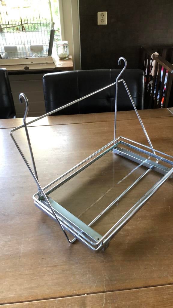 Hanger/rekje met glasplaat, Ophalen of Verzenden, Gebruikt