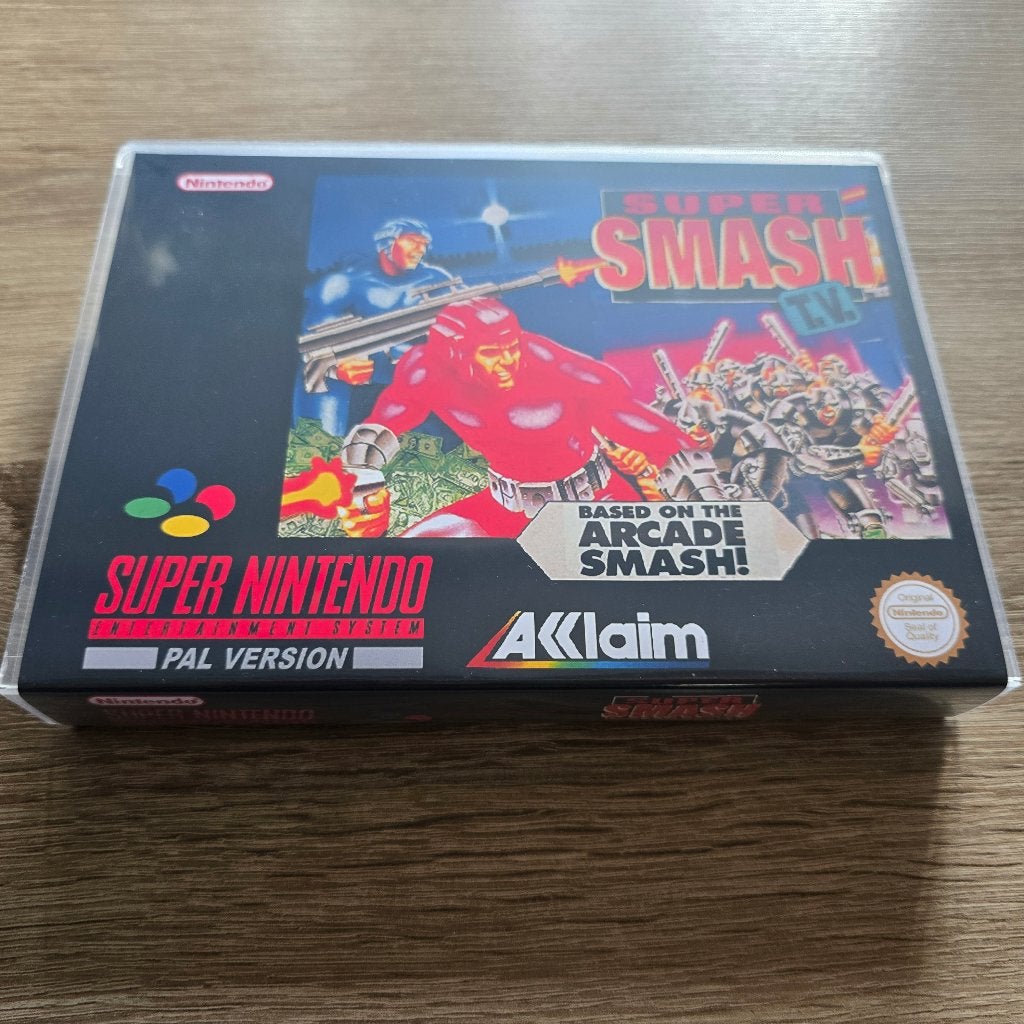 Super Smash TV SNES Game Case, Vechten, Verzenden, 1 speler, Zo goed als nieuw